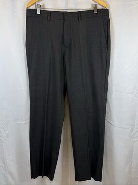 Haggar Straight Fit Premium Stretch Dress Pants Gray 34x30